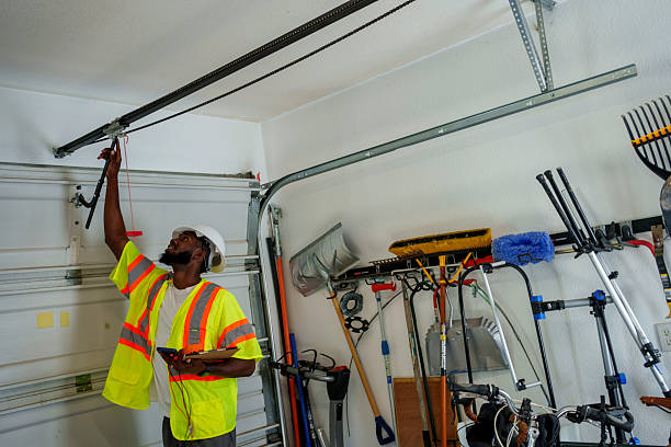 Professional Garage Door Panel Replacement technician working in Baden, PA